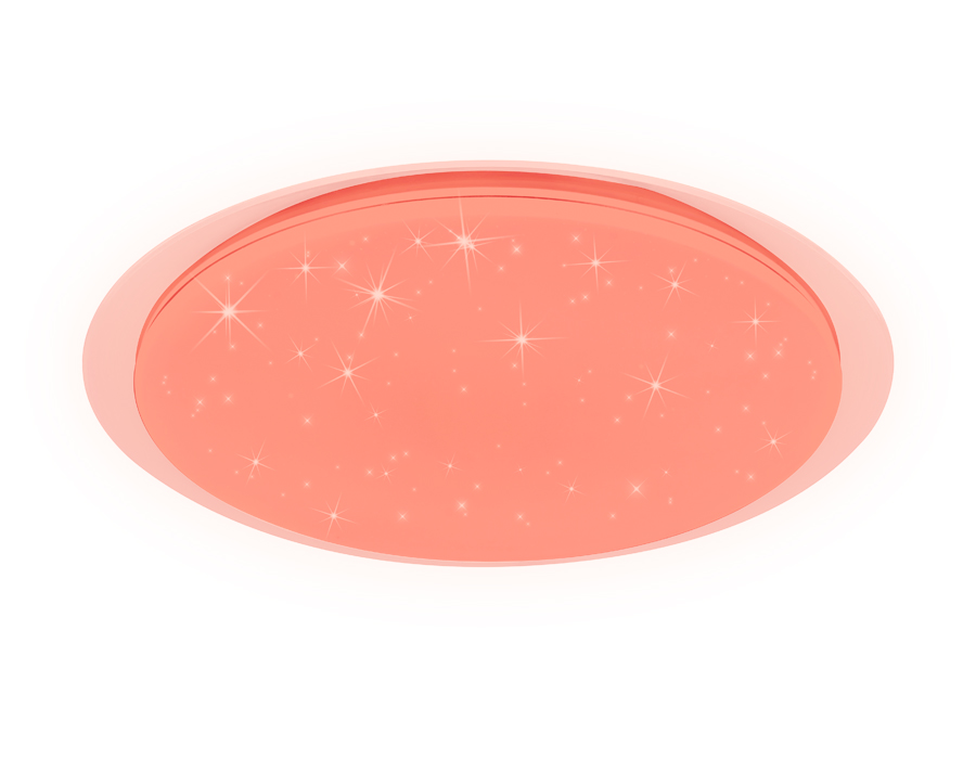 Светодиодный светильник c подсветкой RGB FF470 WH белый 60W D450*70 (ПДУ ИК)