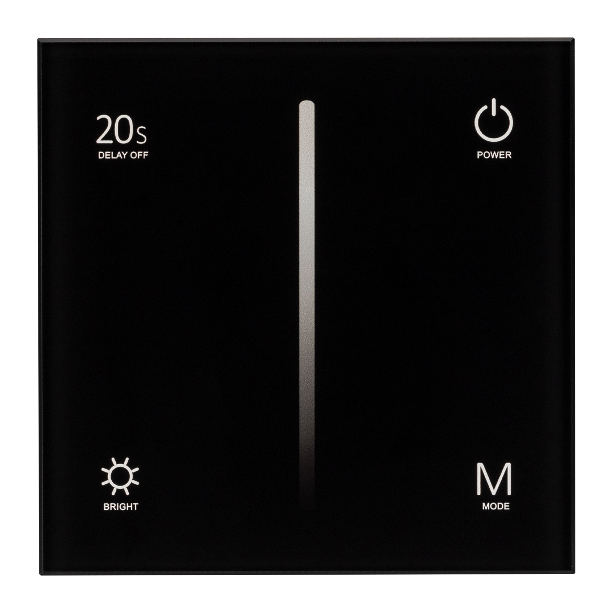 Панель SMART-P6-DIM-G-IN Black (12-24V, 4x3A, Sens, 2.4G) (Arlight, IP20 Пластик, 5 лет) 034780