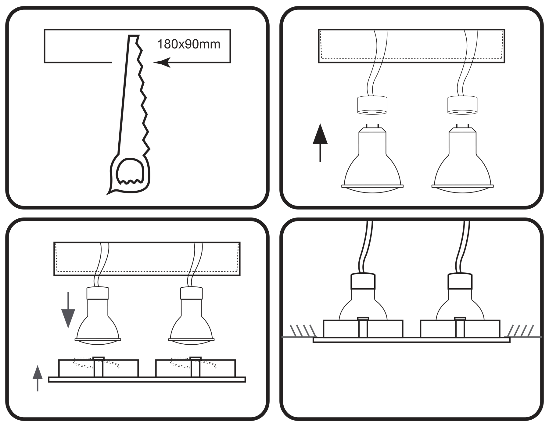 Точечный поворотный светильник MR16 TN185/2 WH белый GU5.3 185*100*40