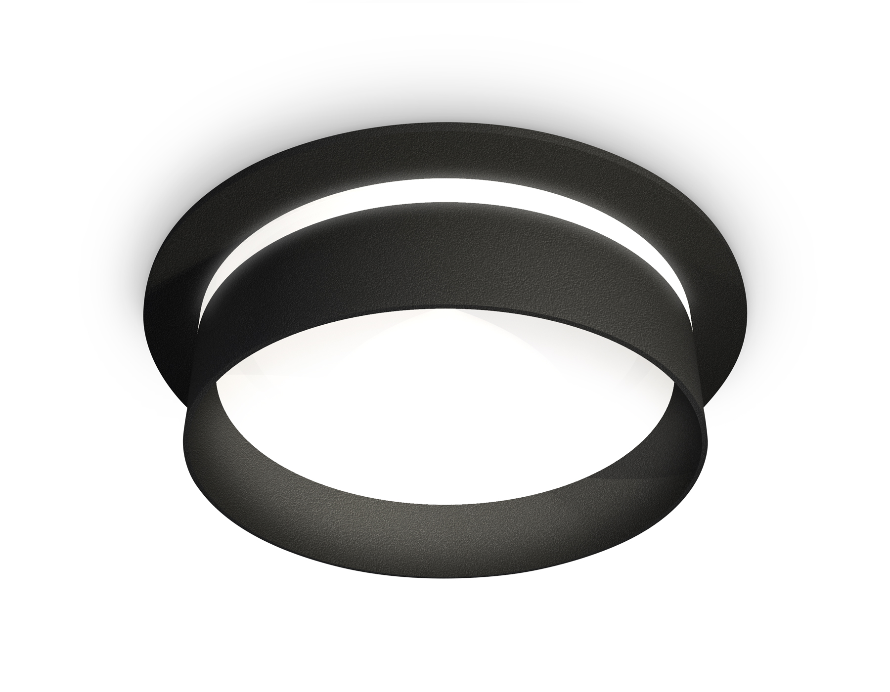 Комплект встраиваемого светильника XC8051020 SBK/FR черный песок/белый матовый GX53 (C8051, N8462)