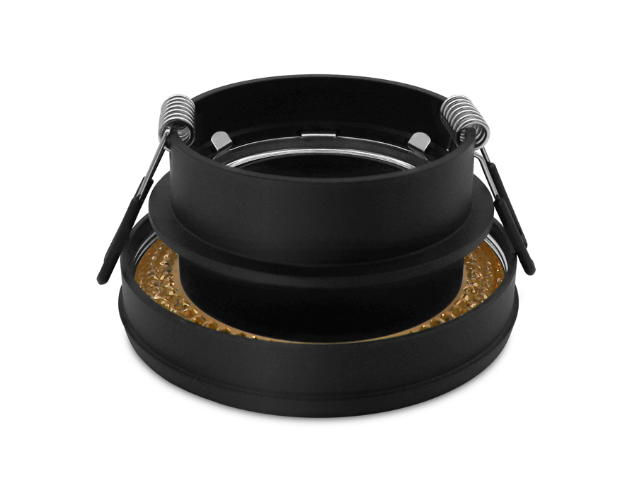 Встраиваемый точечный светильник MR16 в стиле техно TN348 SBK/TI черный песок/янтарь GU5.3 D85*45