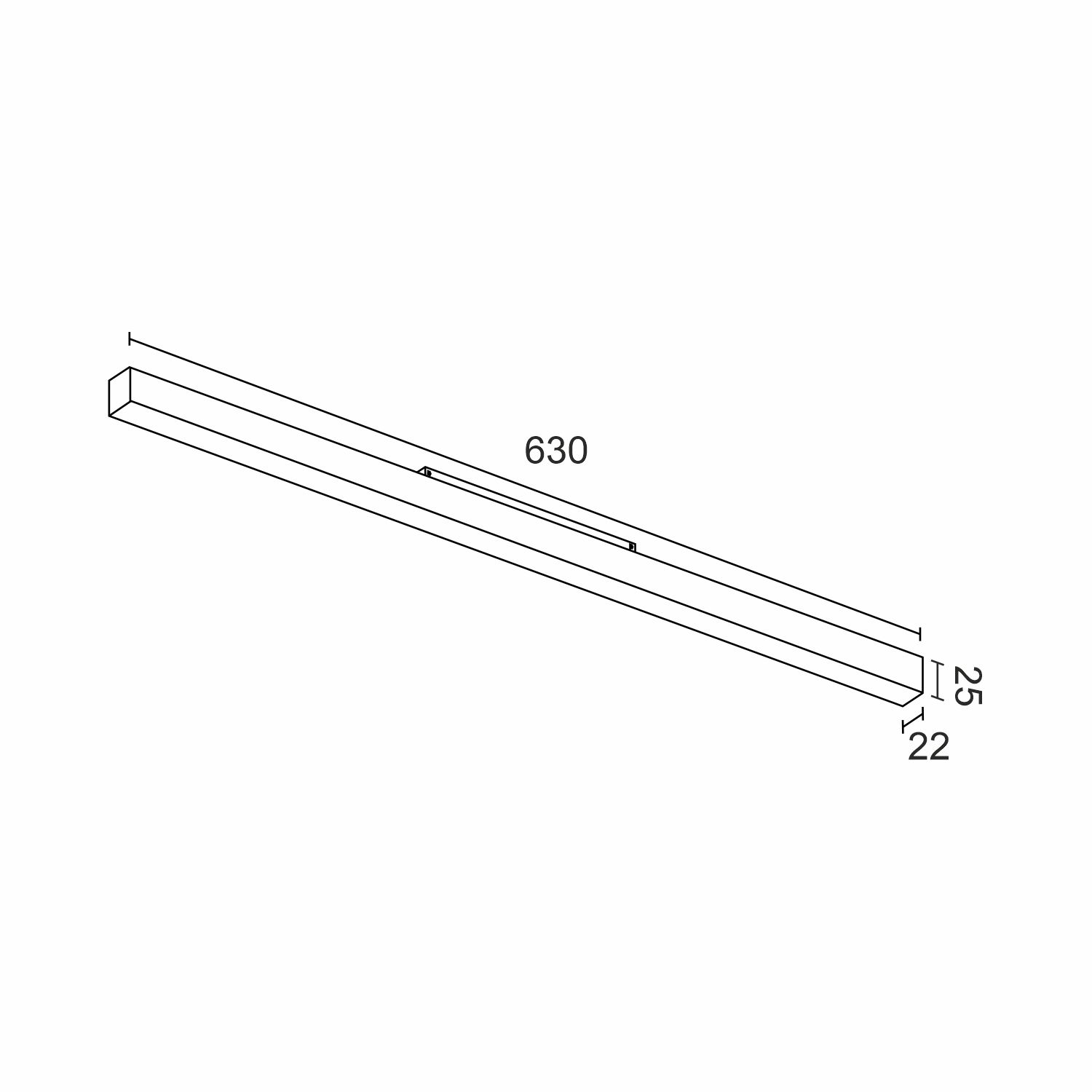 Светодиодный светильник для магнитной системы Ledron MATTE LINE 630 Black 3000K (9237)
