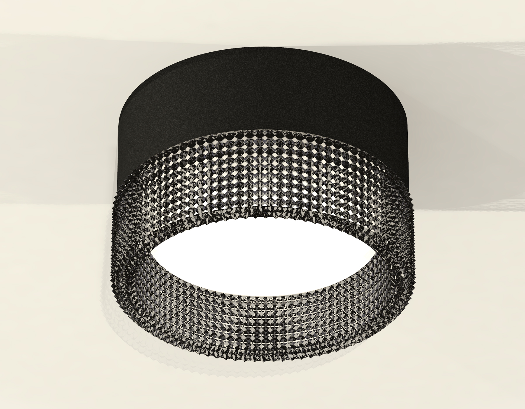 Комплект накладного светильника с композитным хрусталем XS8102031 SBK/BK черный песок/тонированный GX53 (C8102, N8484)