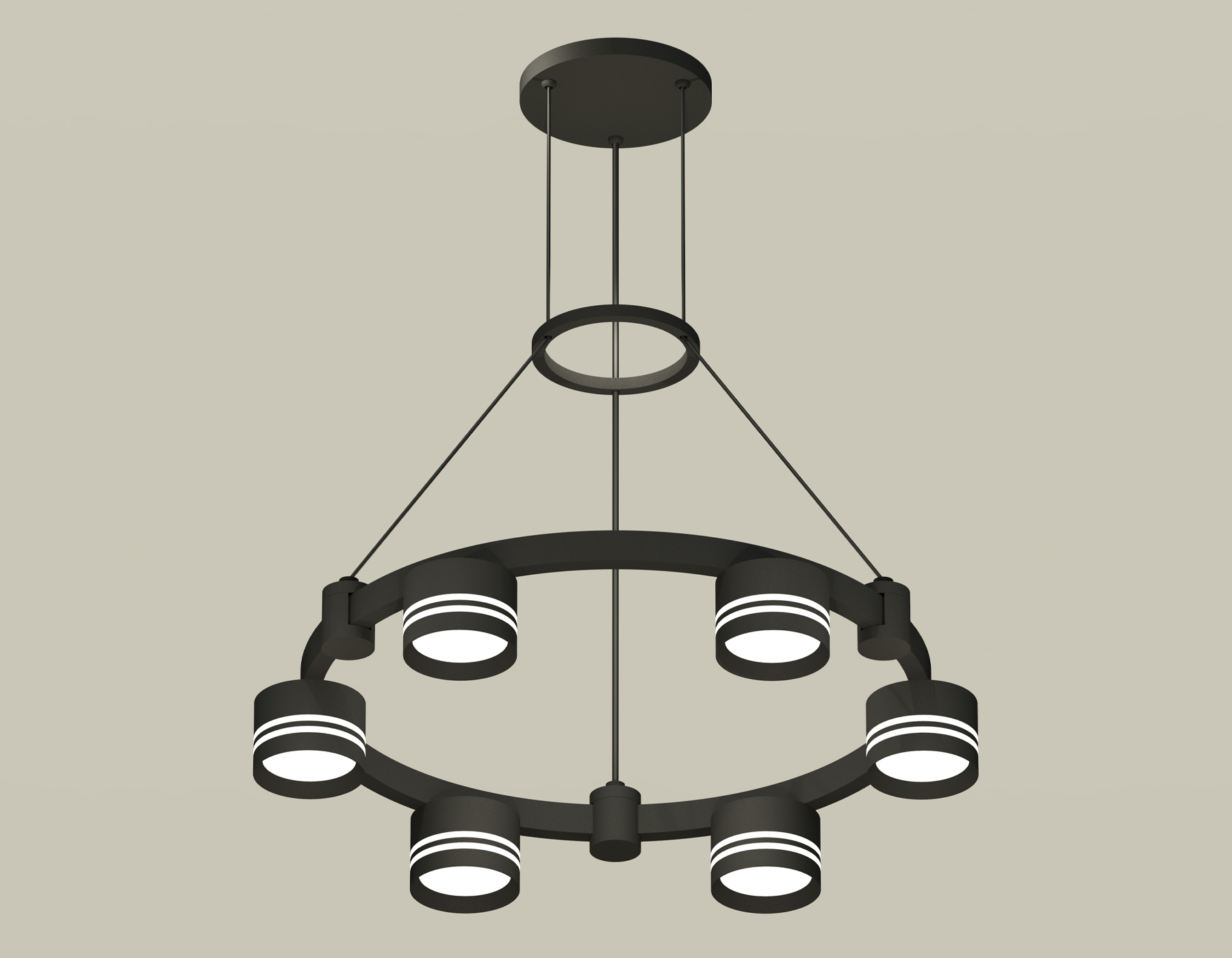 Комплект подвесного светильника с акрилом Techno Ring XR92051203/6 SBK/FR черный песок/белый матовый GX53 (A9205, C9232, N8478)