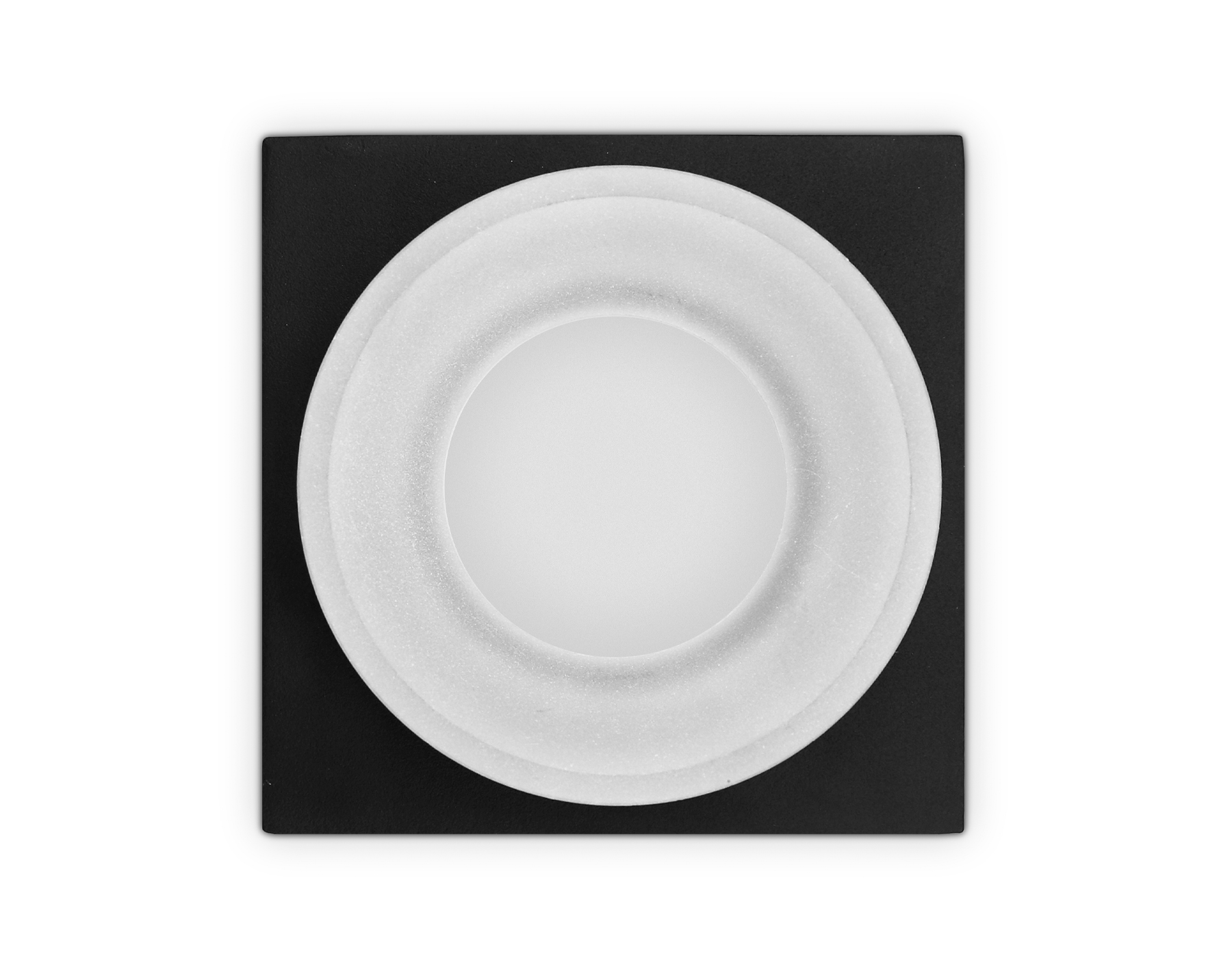 Встраиваемый точечный светильник с акрилом TN1316 SBK/FR черный песок/белый матовый GU5.3 92*92*45