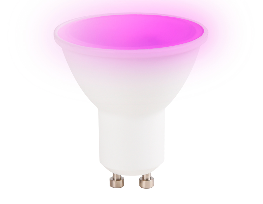 Светодиодная лампа MR16 с голосовым управлением и RGB подсветкой Лампа Smart LED MR16 5W+RGB 3000K-6400K 220-240V