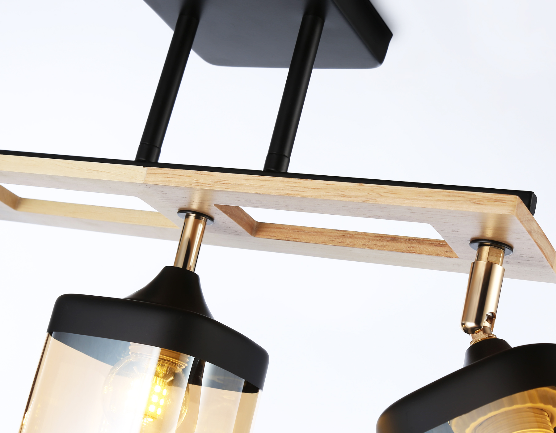 Подвесной светильник TR9527/3 BK/FGD/TI черный/золото/янтарь E27/3 max 40W 620*100*290