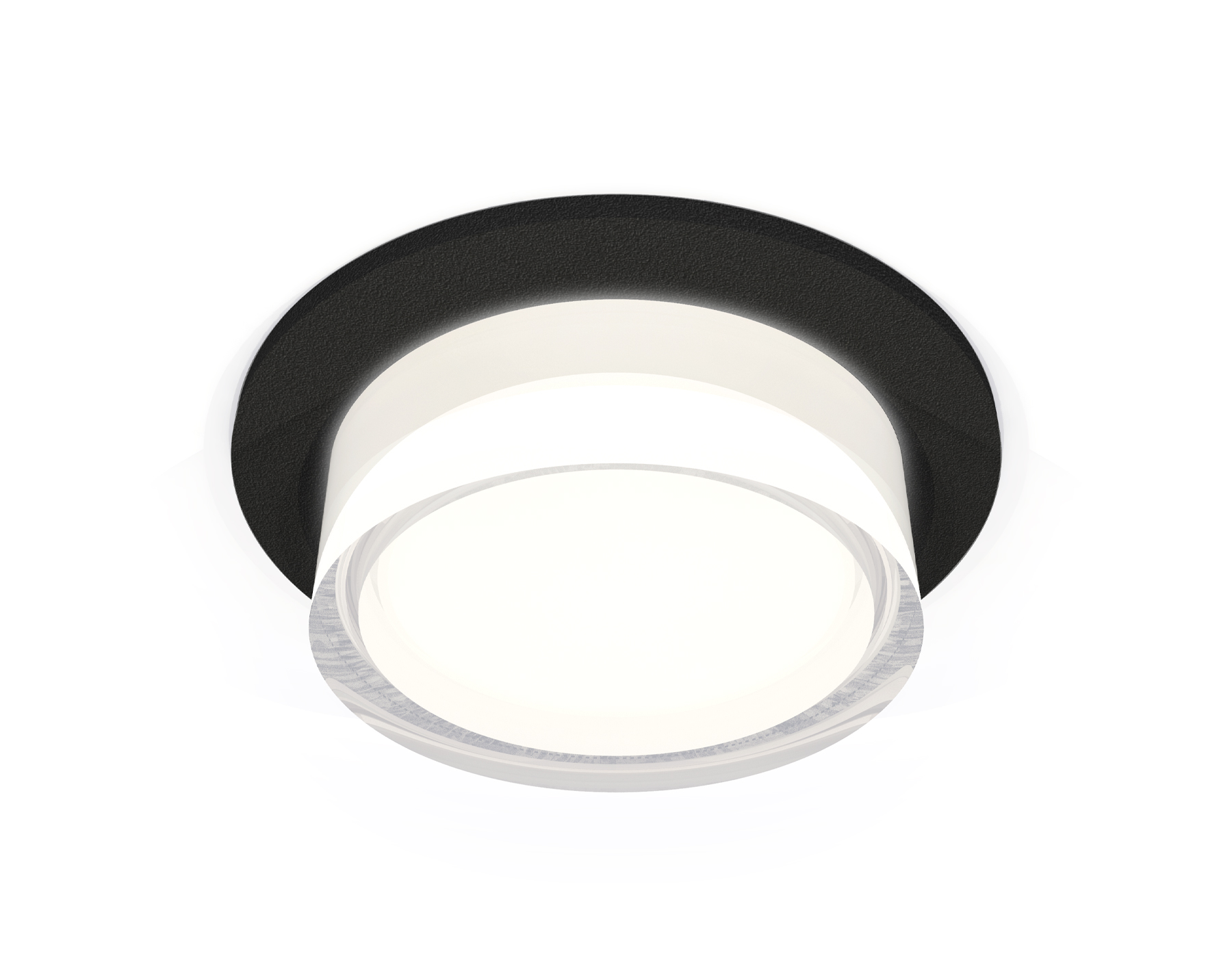 Комплект встраиваемого светильника с акрилом XC6513063 SBK/FR/CL черный песок/белый матовый/прозрачный MR16 GU5.3 (C6513, N6241)