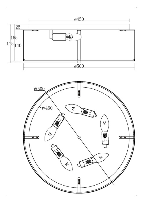 Потолочная люстра Ripple MOD096CL-05CH (mod096cl_05ch)