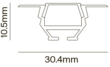 Профиль для светодиодной ленты ALM010S-2M (alm010s-2m)