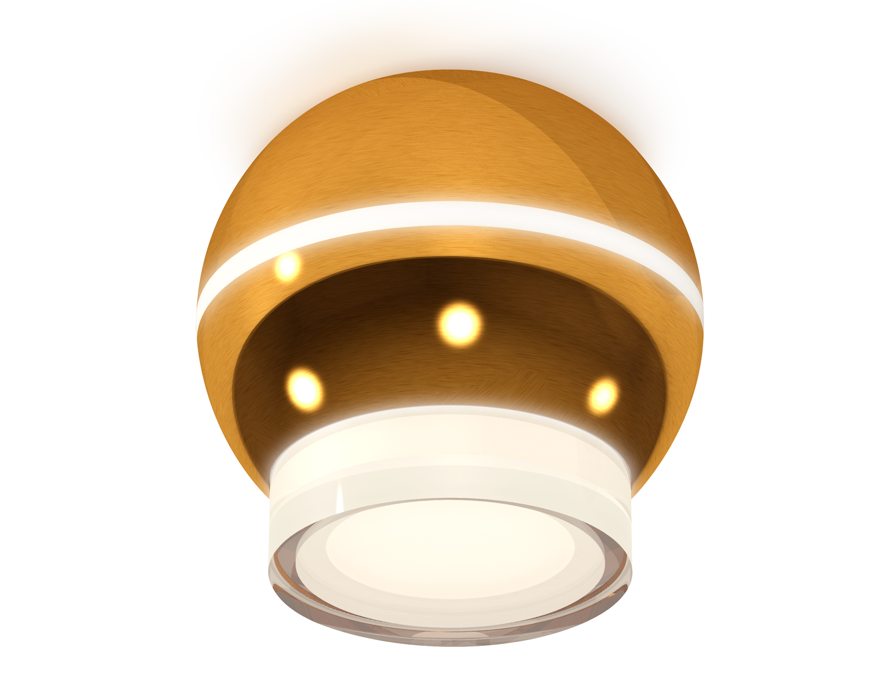 Комплект накладного светильника с дополнительной подсветкой XS1105031 PYG/FR золото желтое полированное/белый матовый MR16 GU5.3 LED 3W 4200K (C1105, N7160)