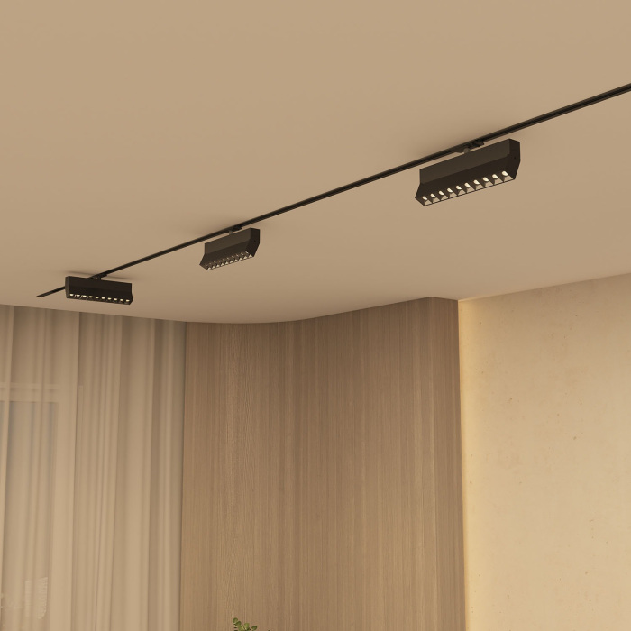 Трековый светильник однофазный 220V Denkirs Edder DK6636-BK (dk6636-bk)