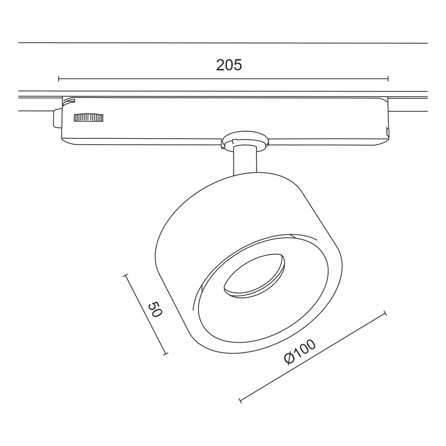 Светодиодный светильник для однофазного трека Ledron MJ-1180 Black (4290)