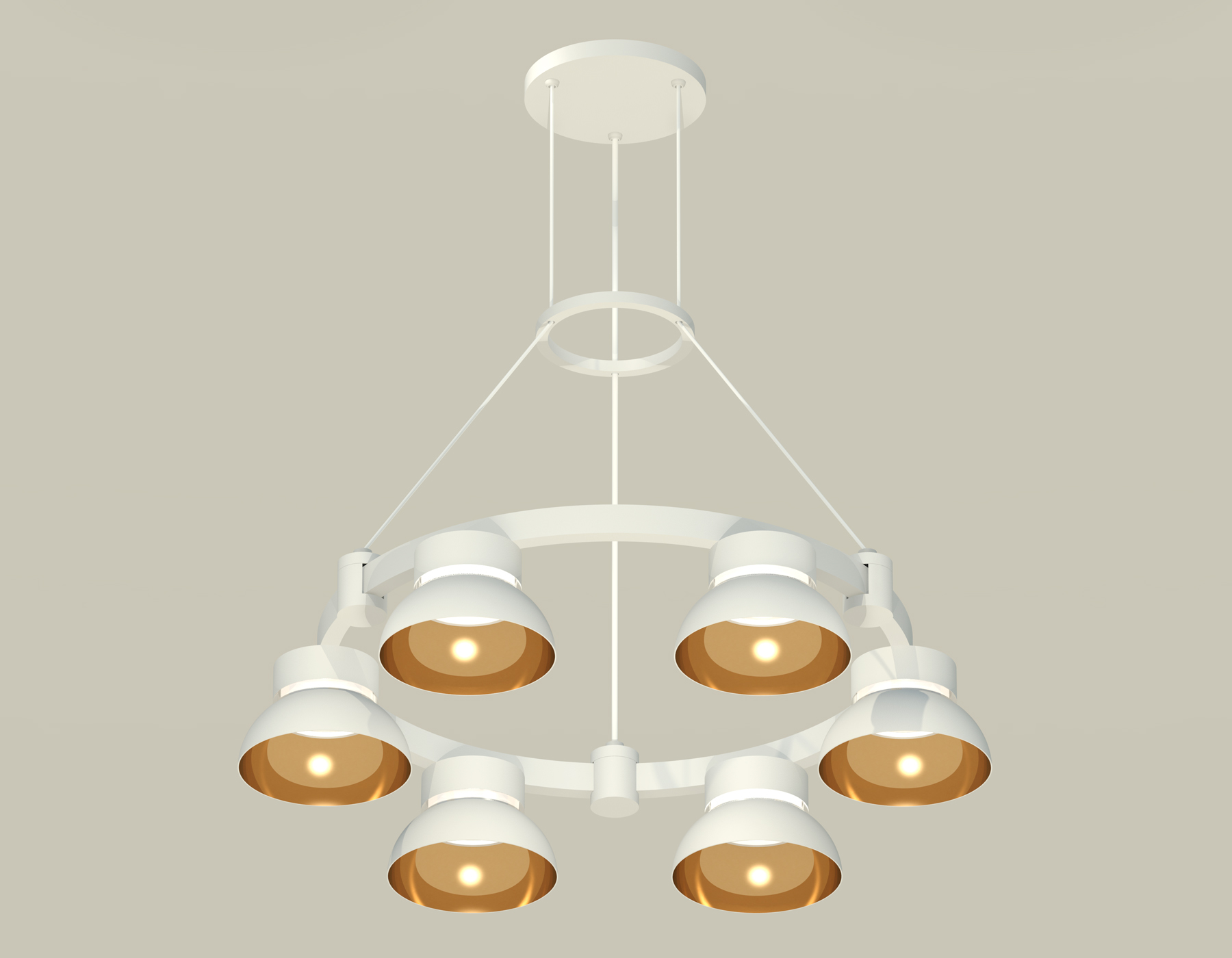 Комплект подвесного светильника Techno Ring XR92031002/6 SWH/PYG/CL белый песок/золото желтое полированное/прозрачный GX53 (A9203, C9231, N8144)