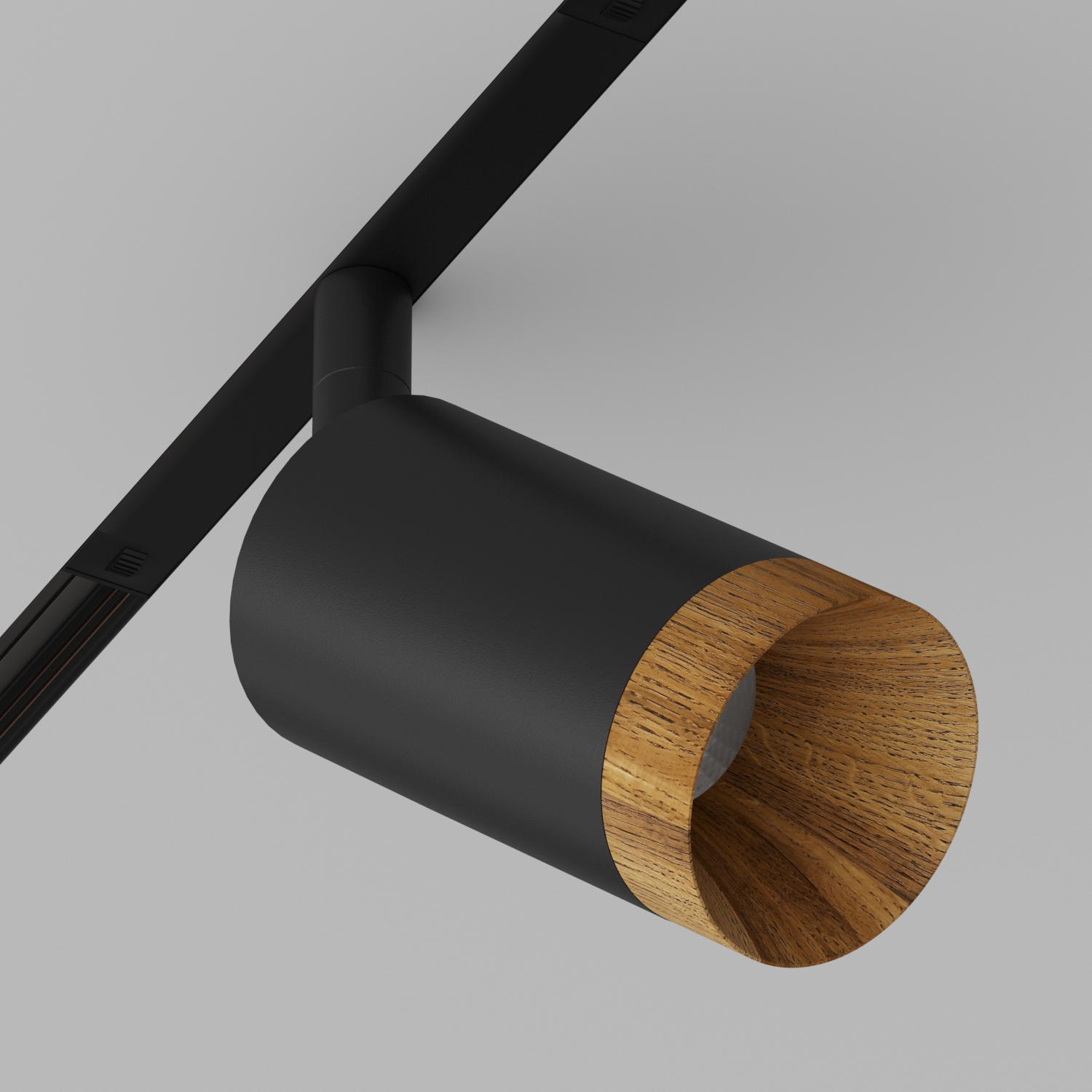 Светодиодный светильник для магнитной системы Ledron Sagi S60 Wooden Black (4569)