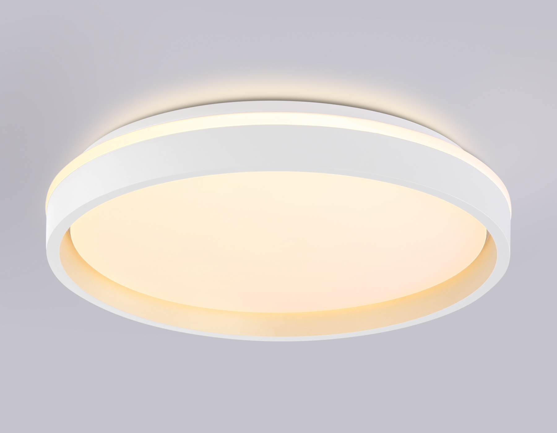 Светодиодный светильник RGB с пультом управления FZ607 WH/GD белый/золото IP20 66W 3000K-6500K+RGB D490*85 (ПДУ ИК)