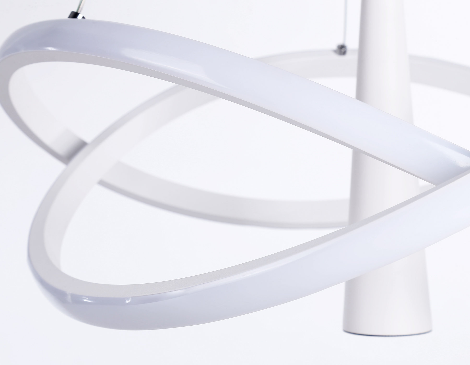 Подвесной светодиодный светильник с пультом управления FL5367/2+1 WH белый 47W 3000K-6400K D480*1200 (ПДУ ИК)