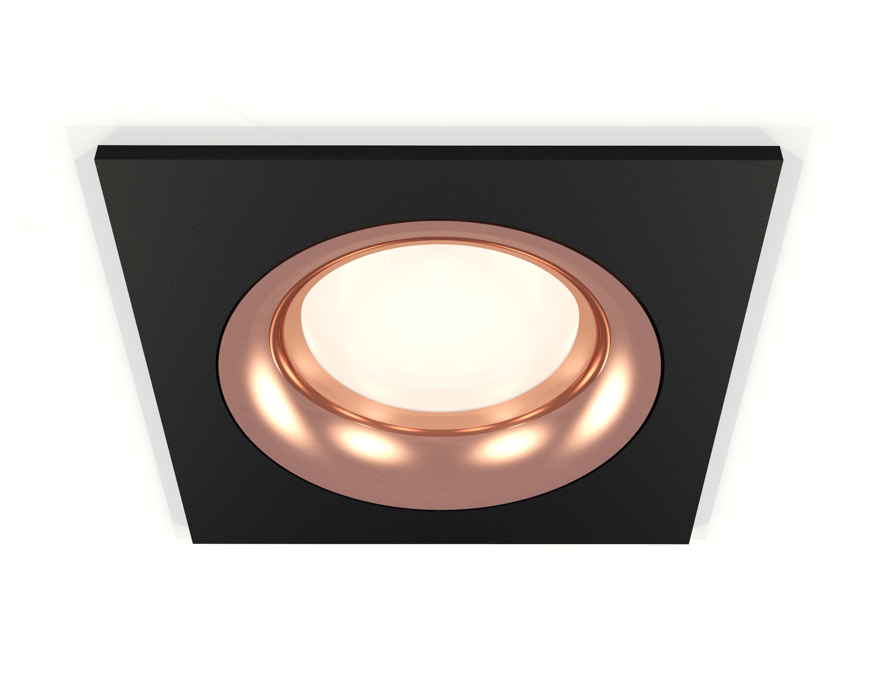 Комплект встраиваемого светильника XC7632006 SBK/PPG черный песок/золото розовое полированное MR16 GU5.3 (C7632, N7015)