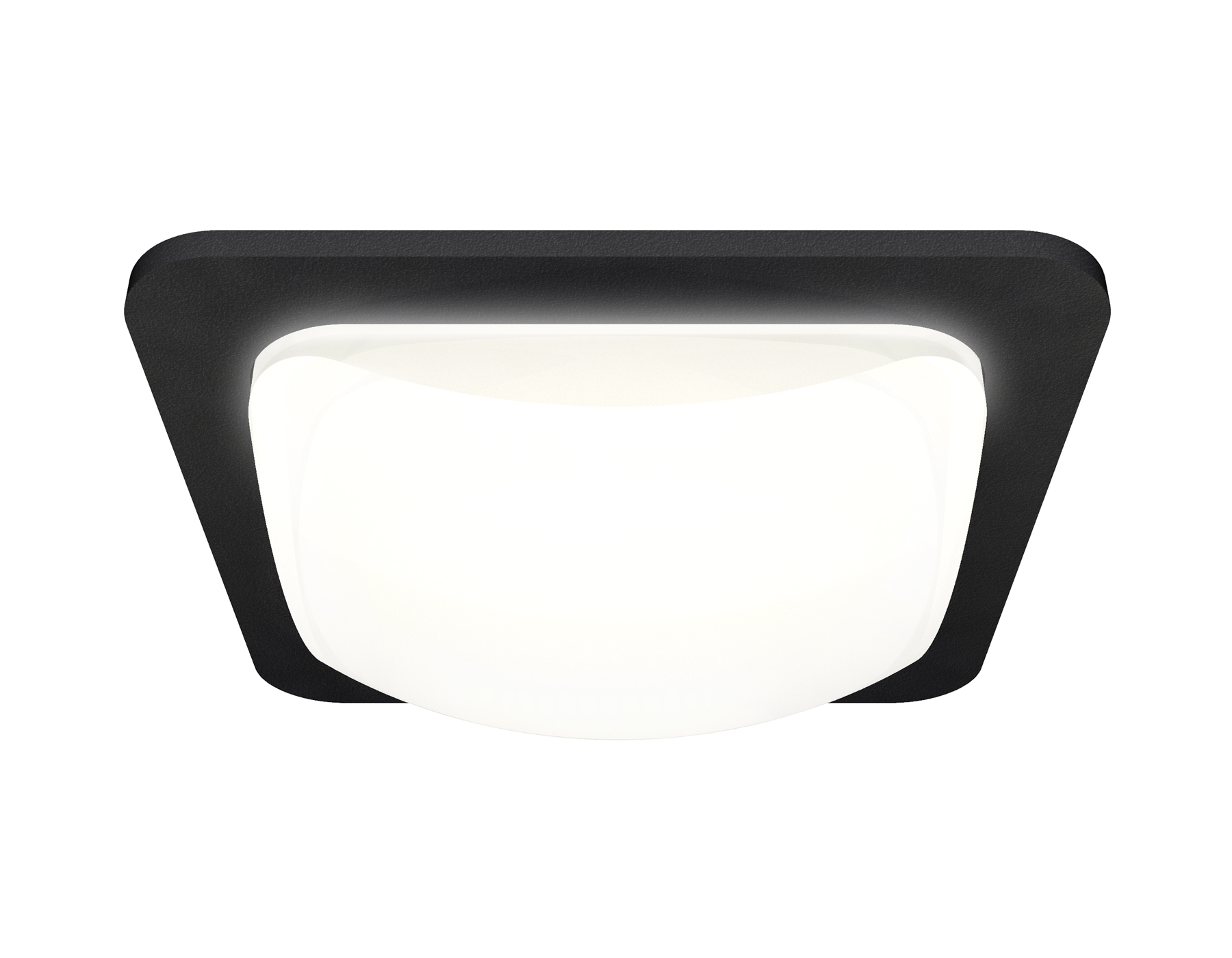 Комплект встраиваемого светильника с акрилом XC7902014 SBK/FR черный песок/белый матовый MR16 GU5.3 (C7902, N7756)