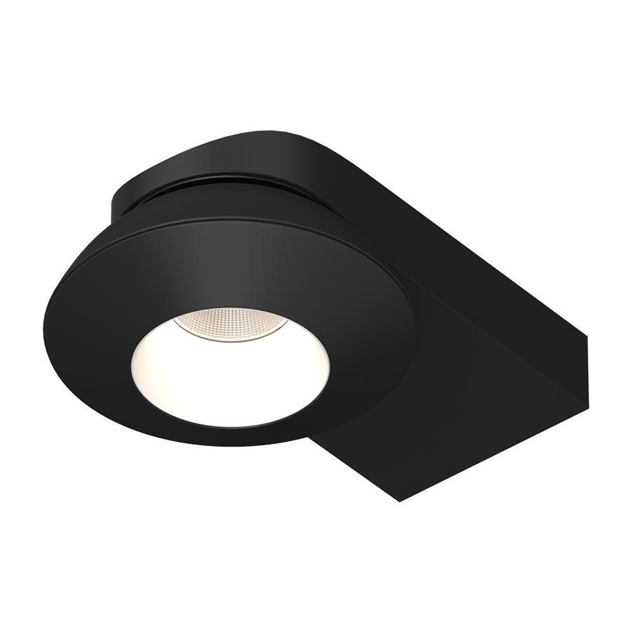 Накладной поворотный светодиодный светильник Ledron KRIS SLIM TRIAC Black-White (9910)