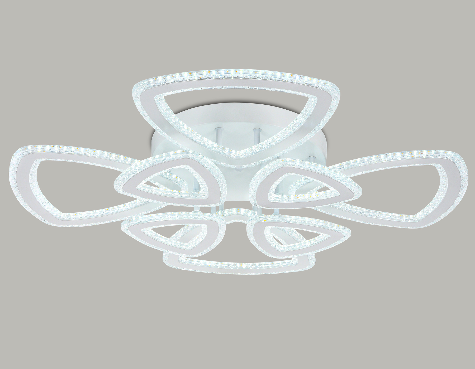 Управляемый потолочный светодиодный светильник FA8863/4+4 WH белый 182W 3000K+6400K/3000K/6400K/4200K+4200K 740*740*130 (ПДУ РАДИО 2.4G)