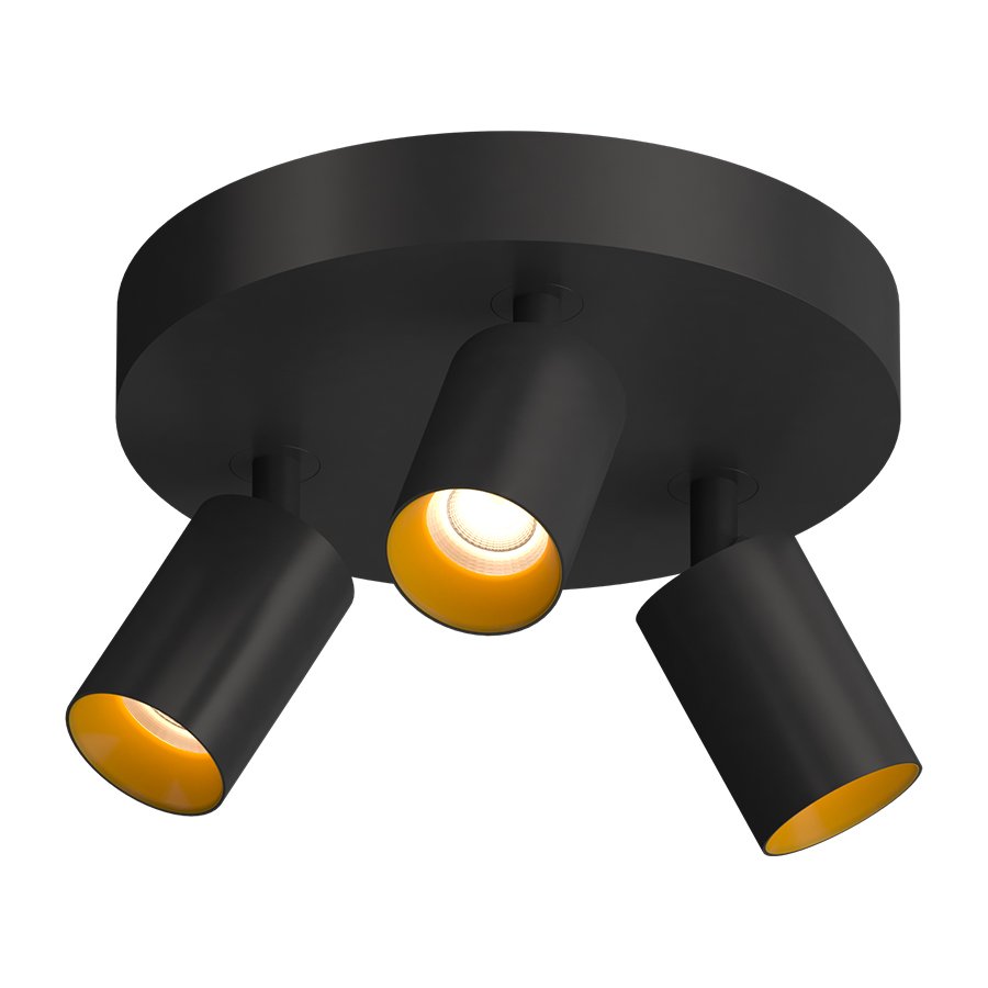 Накладной поворотный светодиодный светильник Ledron SAGITONY R3 S60 Black-Gold 4000K (10877)