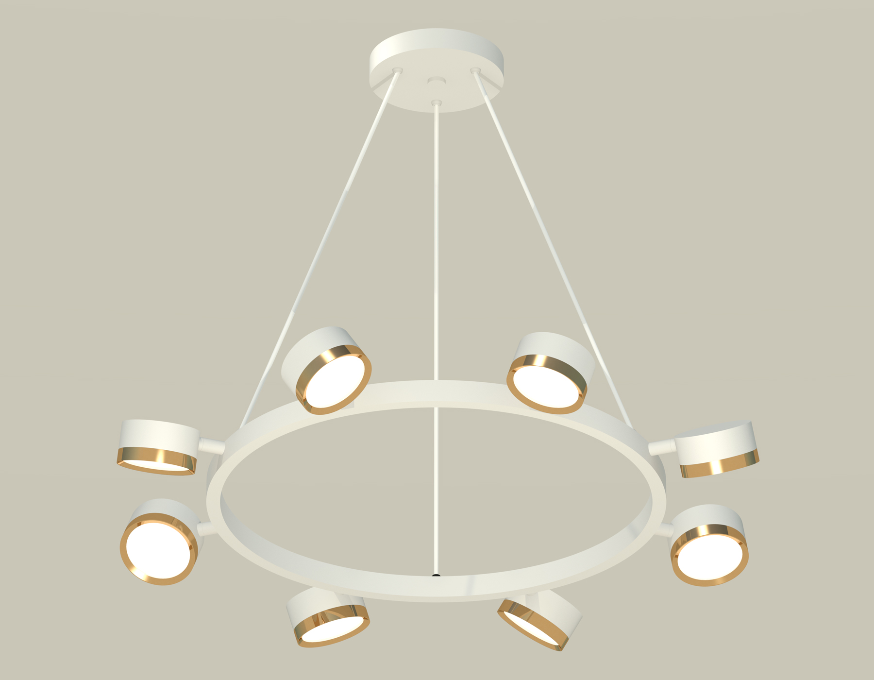 Комплект подвесного поворотного светильника XB9195152/8 SWH/PYG белый песок/золото желтое полированное GX53 (C9195, N8124)