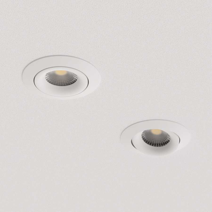 Встраиваемый поворотный светильник под сменную лампу Ledron AO1501005 White (2386)