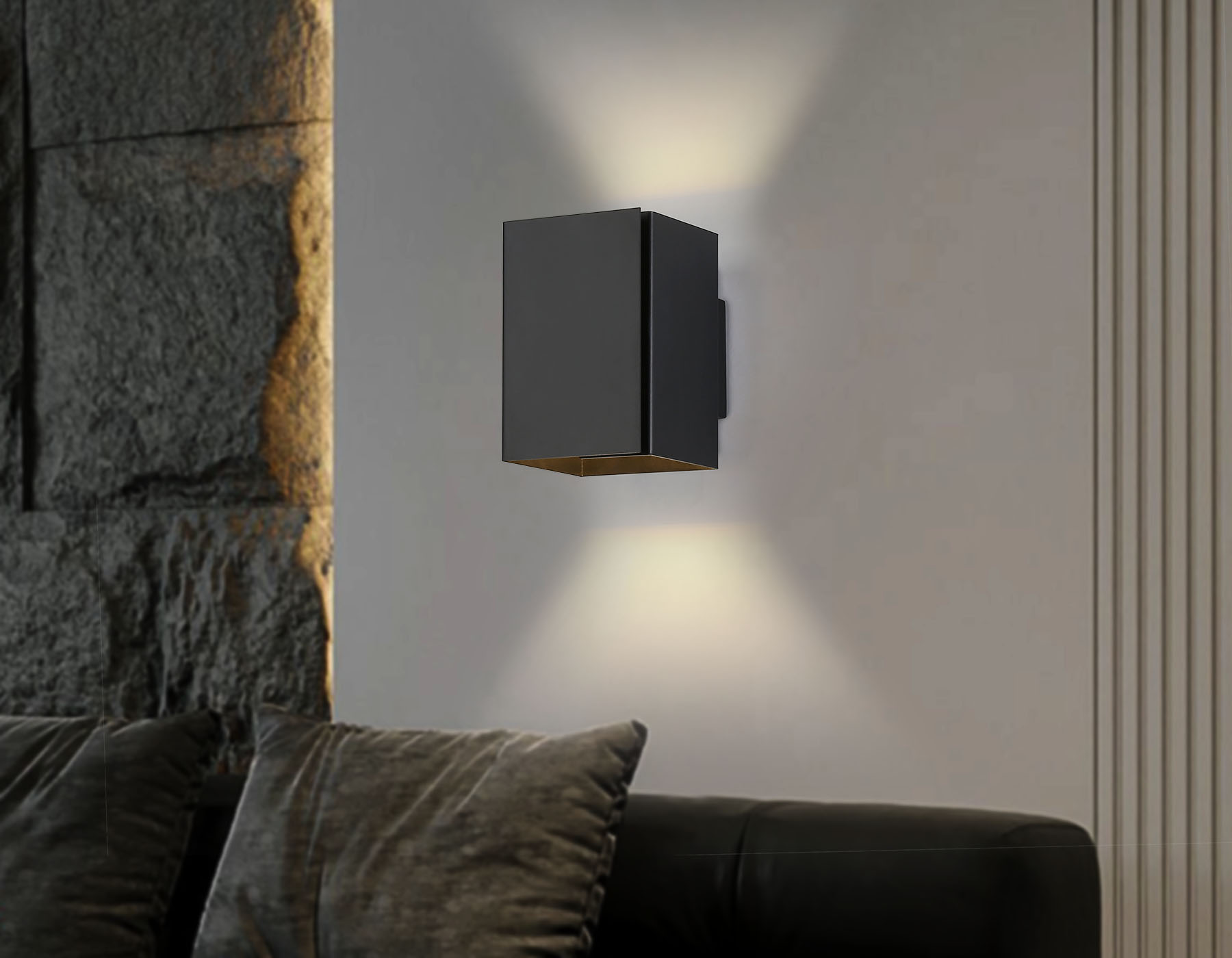 Светильник настенный со сменной лампой G9 TN5118 BK черный G9 max 40W 120*80*105