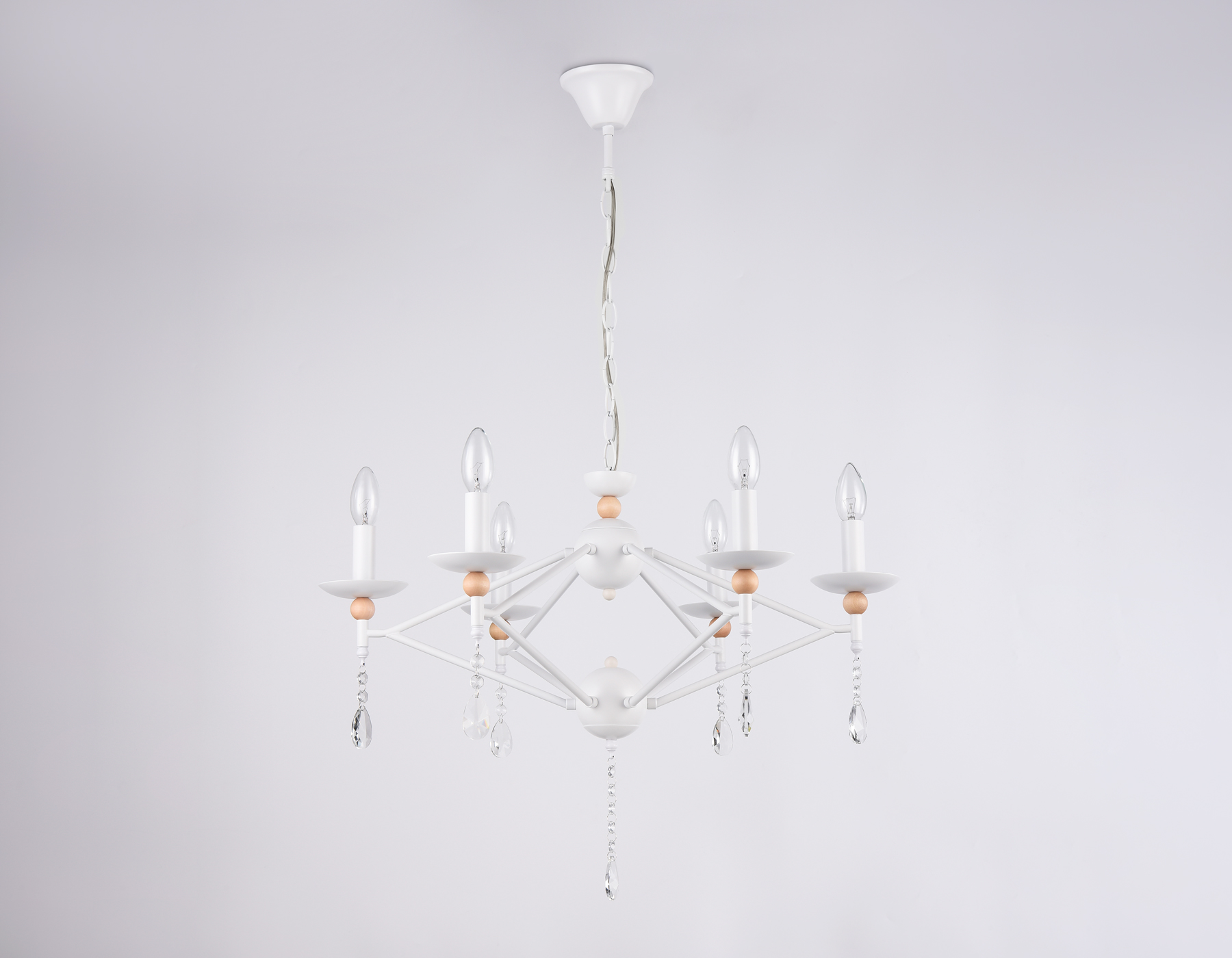 Подвесная люстра TR9596/6 WH белый E14/6 max 40W D660*880