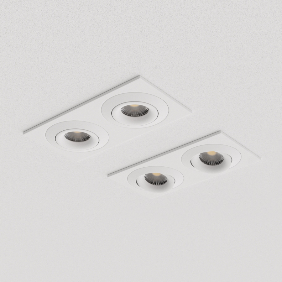 Встраиваемый поворотный светильник под сменную лампу Ledron AO1501005 SQ2 White (2393)