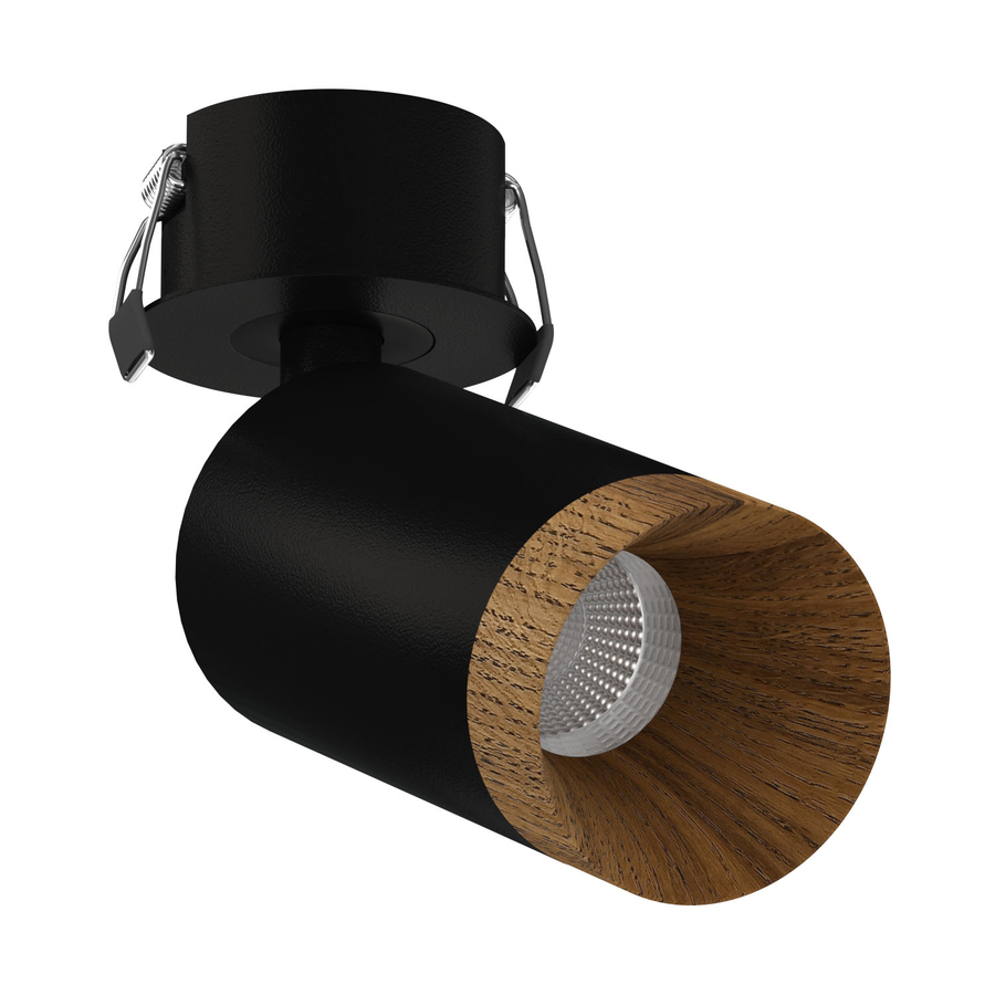 Встраиваемый светодиодный светильник Ledron SAGITONY R Basic S60 Wooden Black (10197)