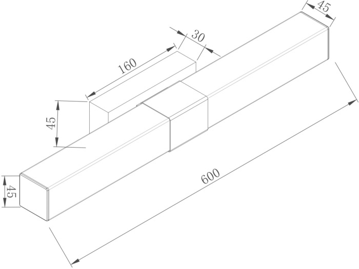 Подсветка для картин светодиодная Glanz  MIR006WL-L12CH (mir006wl-l12ch)