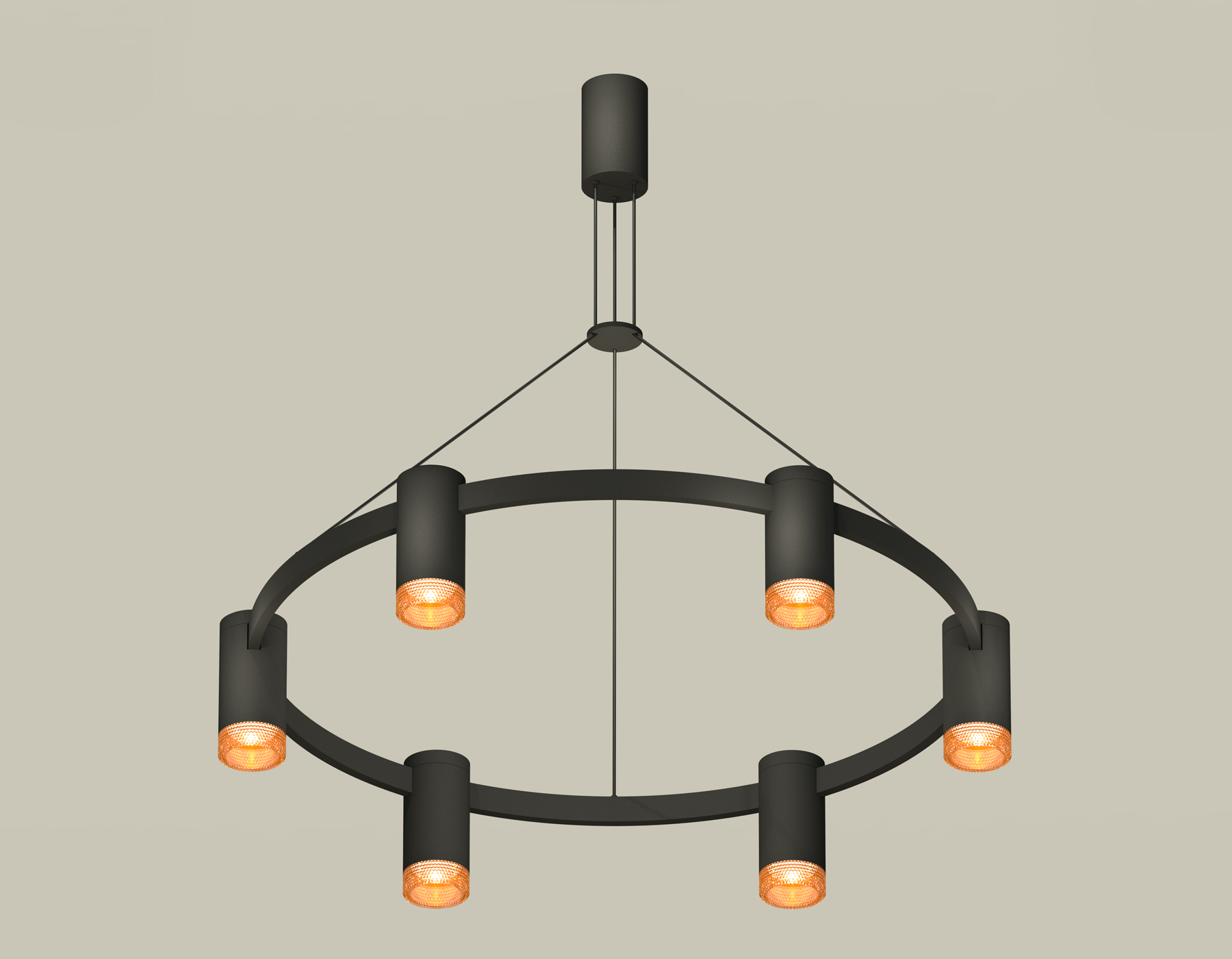 Комплект подвесного светильника с композитным хрусталем XB9022202/6 SBK/CF черный песок/кофе MR16 GU5.3 (С9022, N6154)