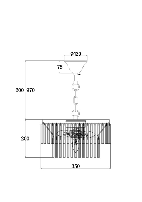 Подвесная люстра Colonne MOD093PL-04BS (mod093pl_04bs)