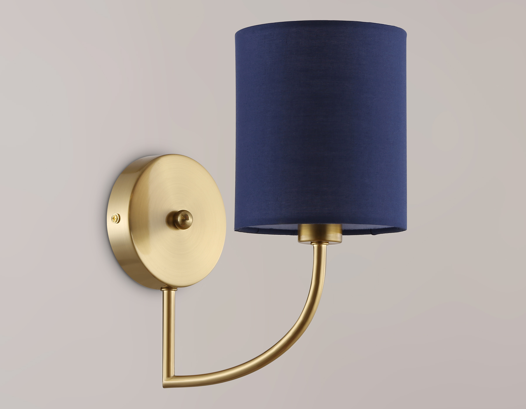 Настенный светильник с абажуром LH71275 BS/DB латунь/темно синийE14 max 40W 225*120*250