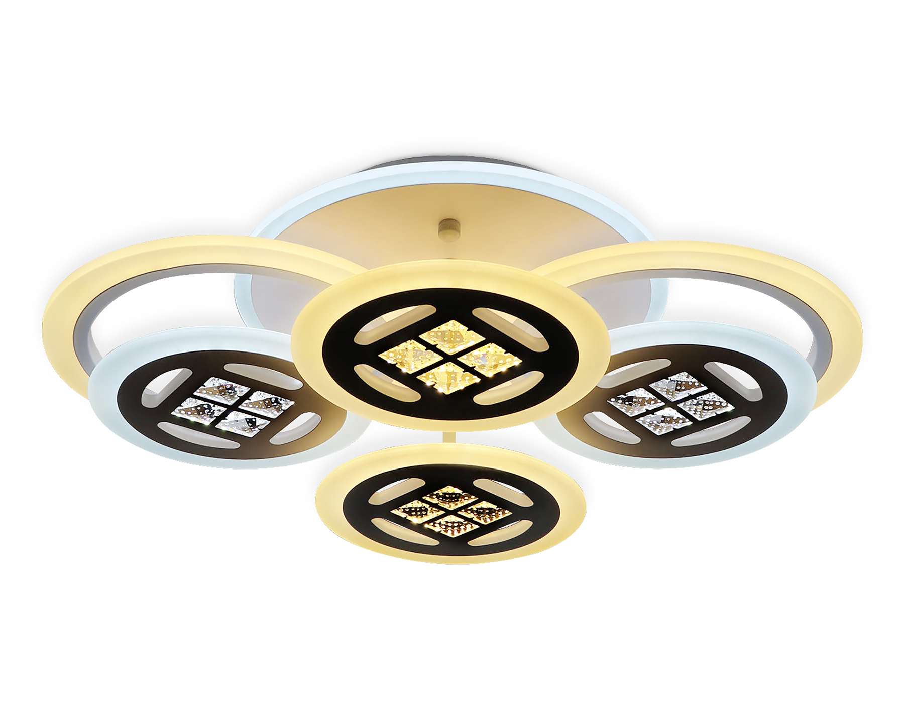 Потолочный светодиодный светильник с пультом FA2951/6 WH белый 4200K/3000K+6400K/6400K+3000K 125W 550*405*150 (ПДУ ИК)