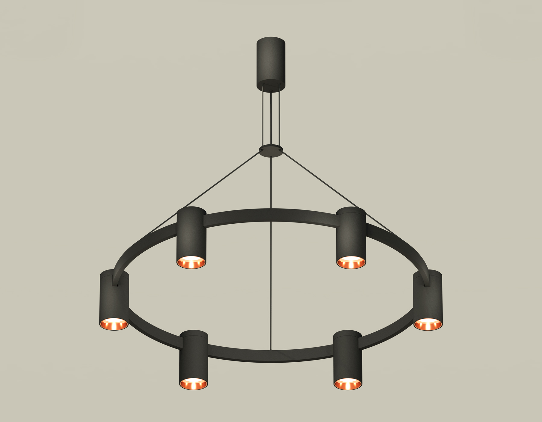 Комплект подвесного светильника XB9022153/6 SBK/PPG черный песок/золото розовое полированное MR16 GU5.3 (С9022, N6114)