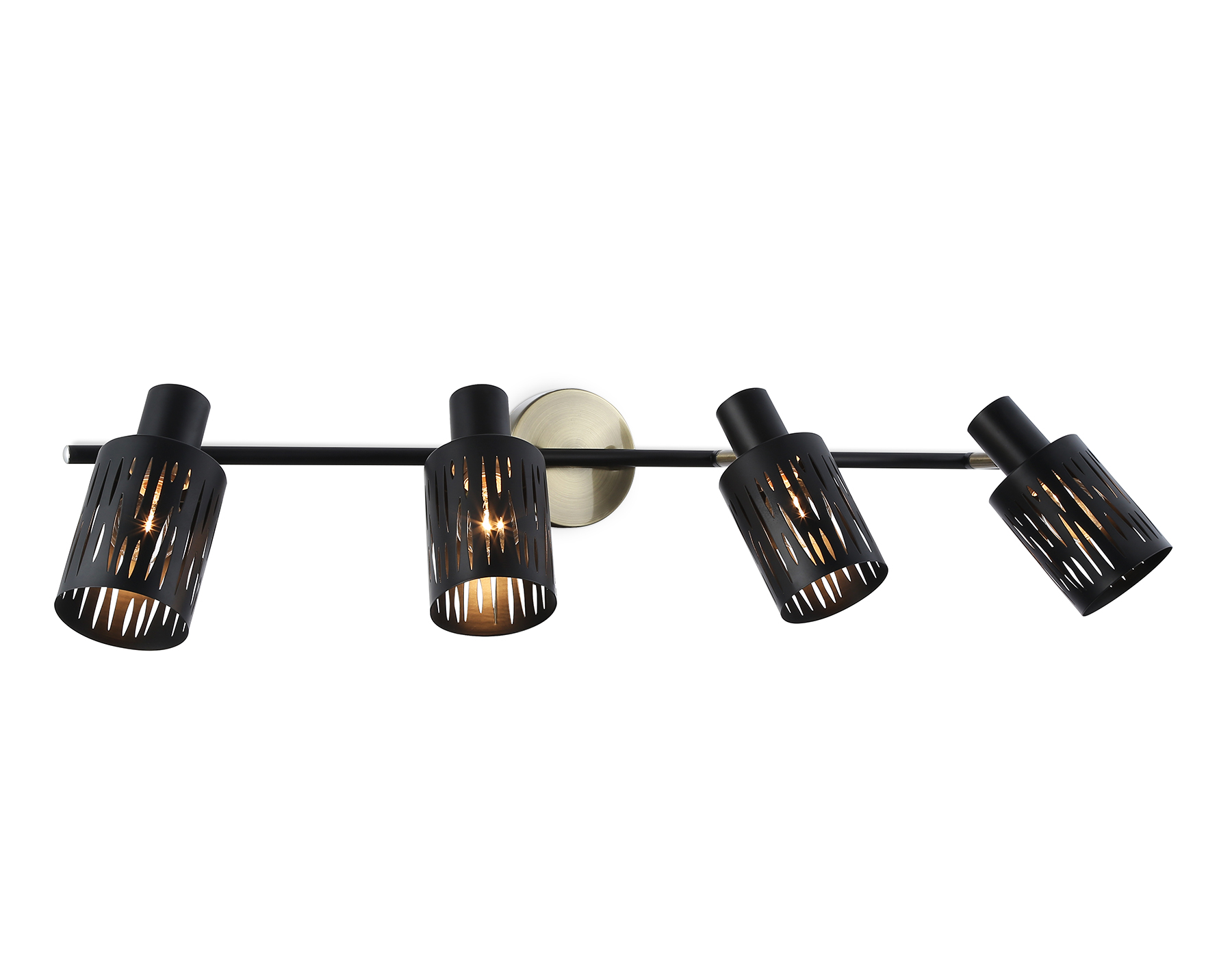 Настенно-потолочный спот в стиле лофт TR8670/4 BK/SB чёрный/бронза E14/4 max 60W 760*100*190