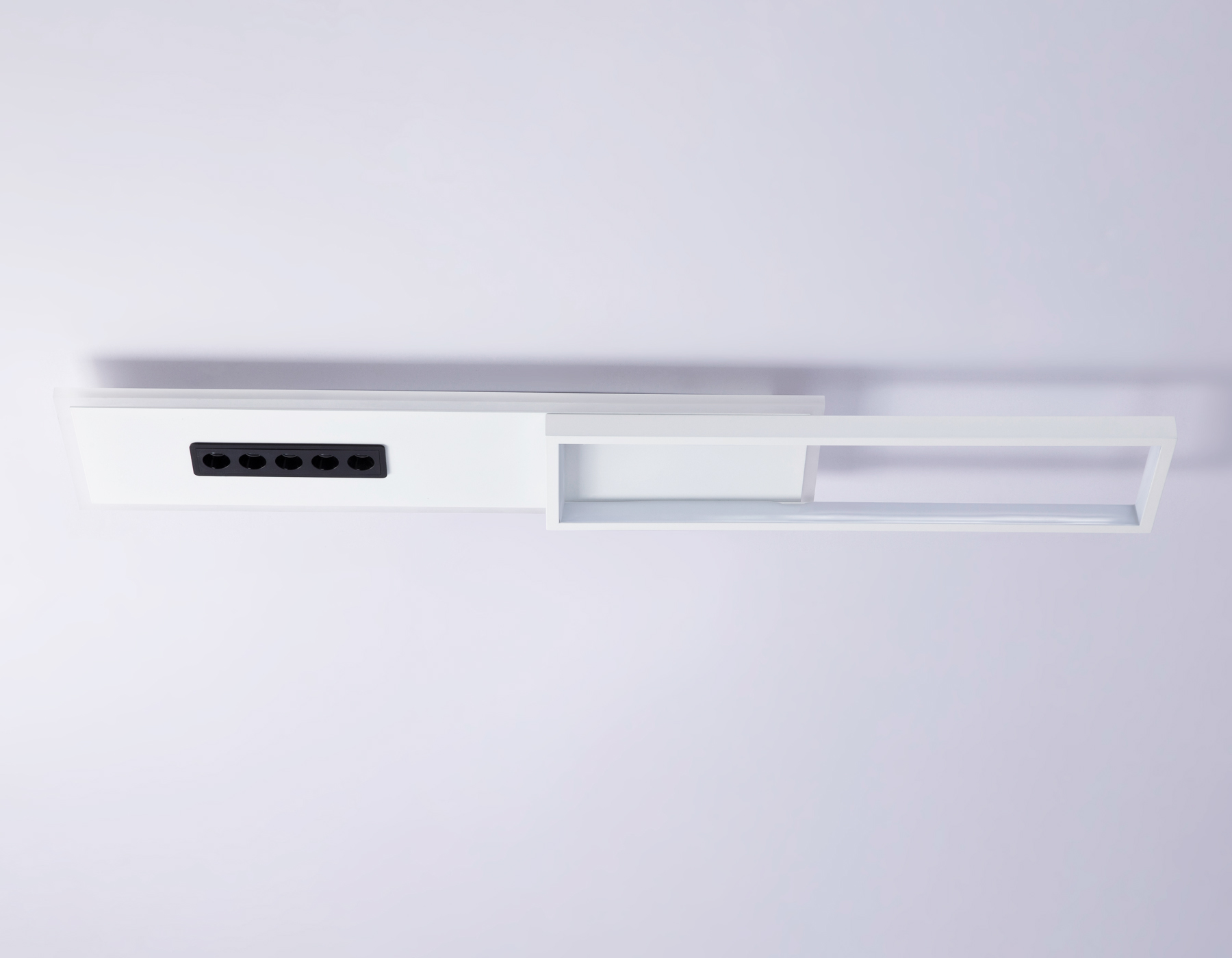 Потолочный светодиодный светильник FL51453 WH/BK белый/черный 52W 3000K-6400K+4200K 800*149*50 (Без ПДУ)