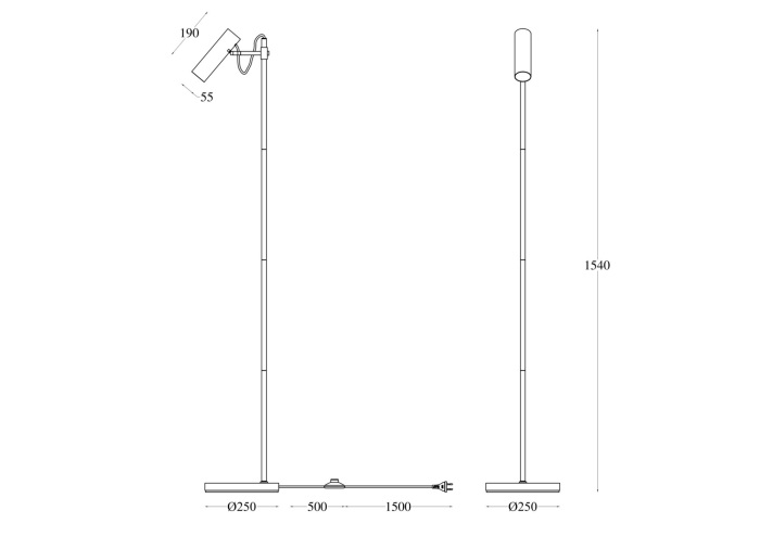 Торшер с выключателем Bansky MOD129FL-01W (mod129fl_01w)