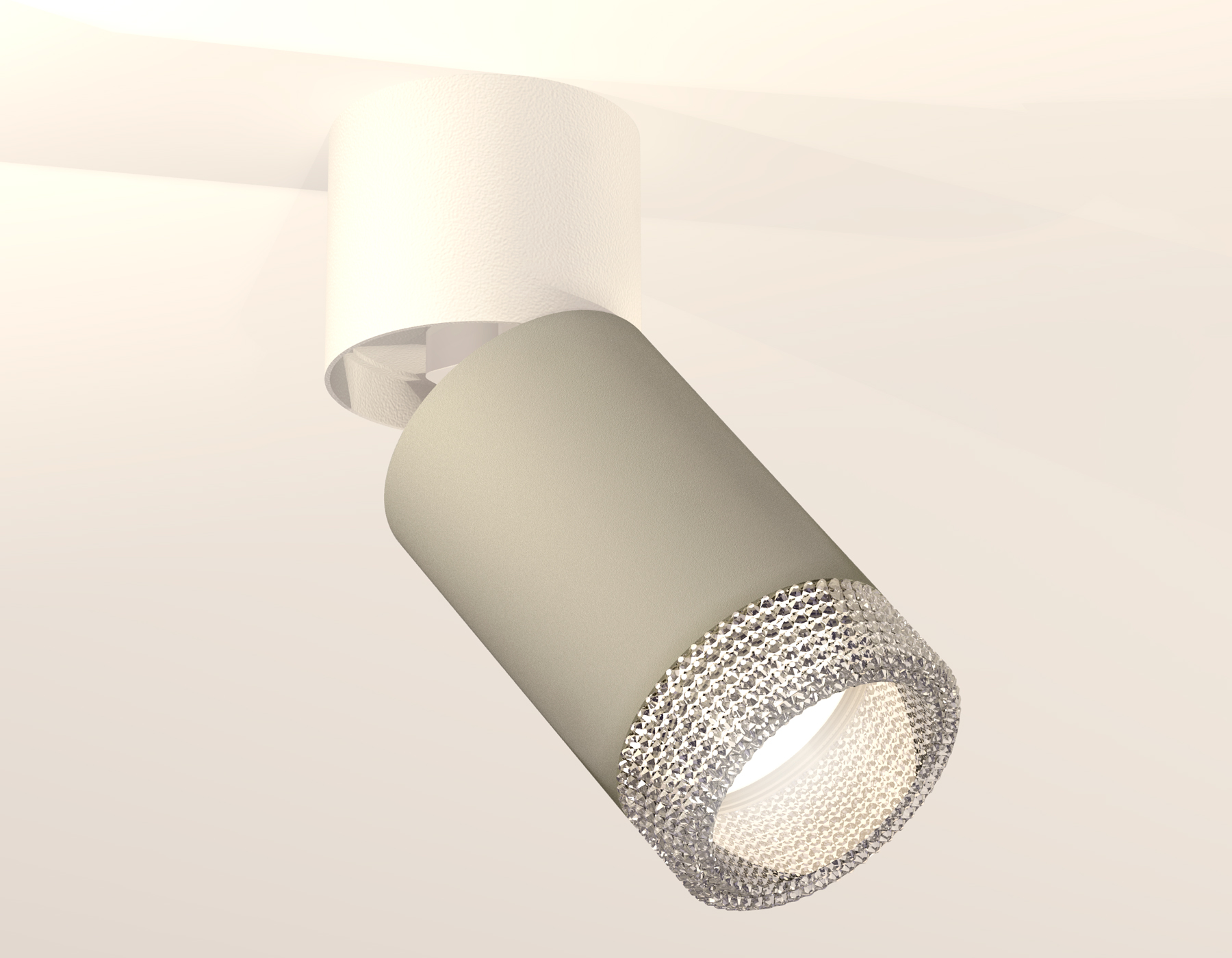 Комплект накладного поворотного светильника XM6314031 SGR/WH/CL серый песок/белый/прозрачный MR16 GU5.3 (A2220, C6314, N6150)