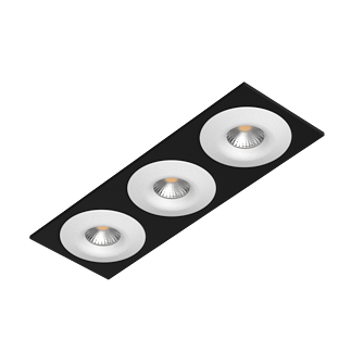 Встраиваемый светильник под сменную лампу Ledron AO1501001 SQ3 Black-White (2379)