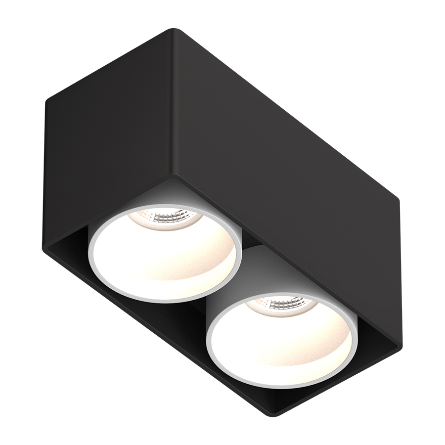 Накладной светильникпод сменную лампу Ledron KEA 2 ED GU10 Black-White (2812)