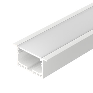 Профиль с экраном SL-LINIA62-F-2500 WHITE+OPAL (Arlight, Алюминий) 021374