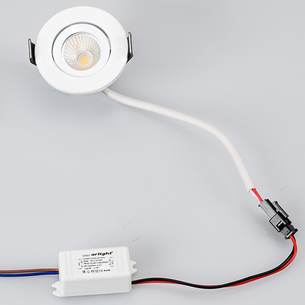 Светодиодный светильник LTM-R50WH 5W Warm White 25deg (Arlight, IP40 Металл, 3 года) 020756