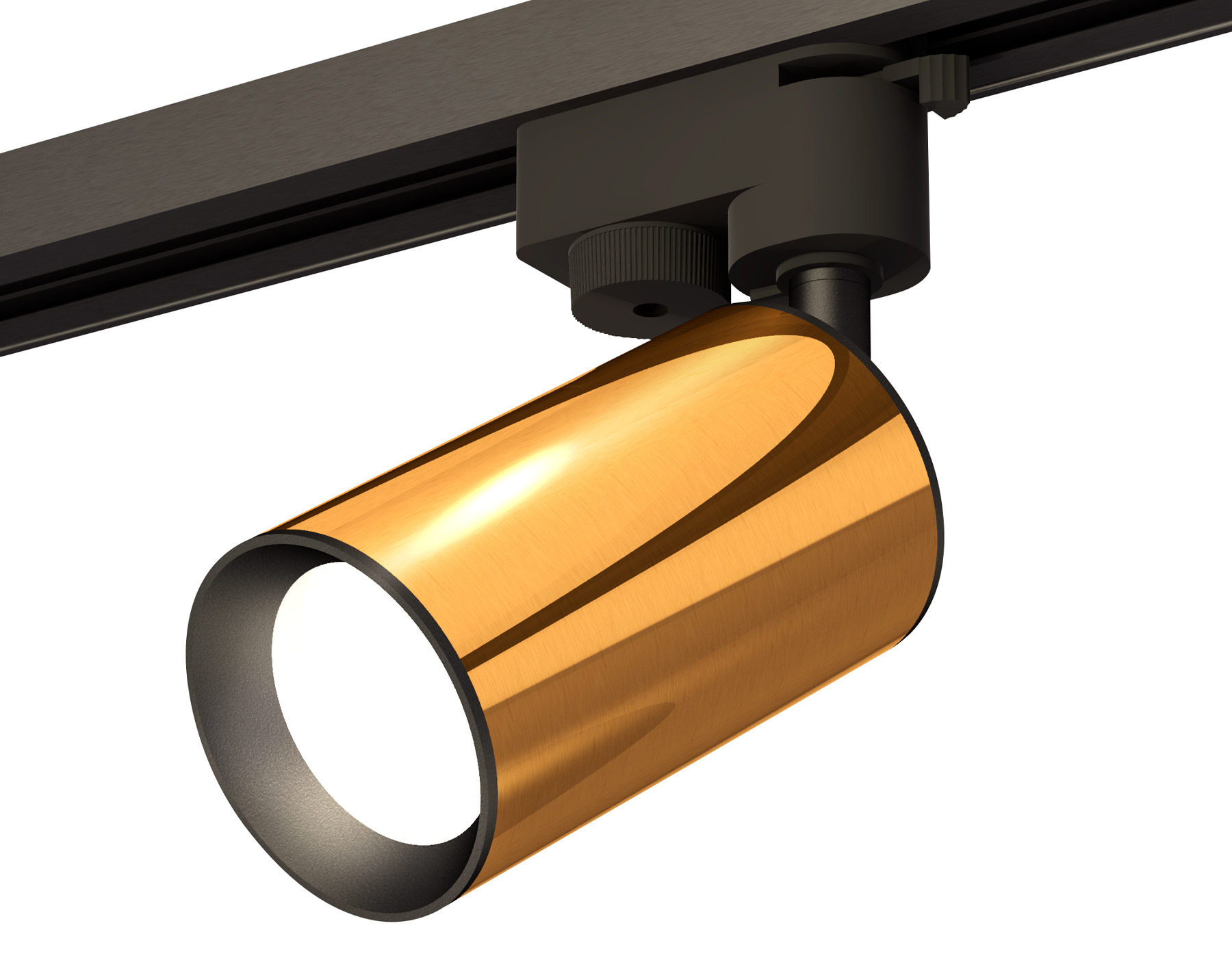 Комплект трекового однофазного светильника XT6327010 PYG/SBK золото желтое полированное/черный песок MR16 GU5.3 (A2521, C6327, N6102)