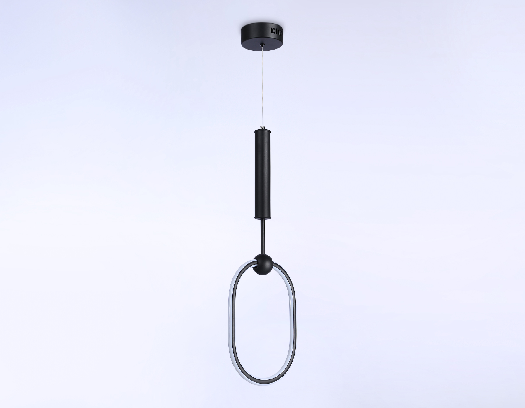 Подвесной светодиодный светильник с пультом FL10577 BK черный 3000K/4200K/6400K 56W 230*16*1000 (ПДУ ИК)