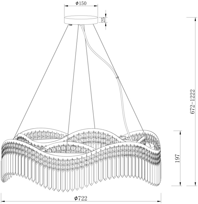 Подвесная люстра Gracia DIA201PL-10G (dia201pl-10g)