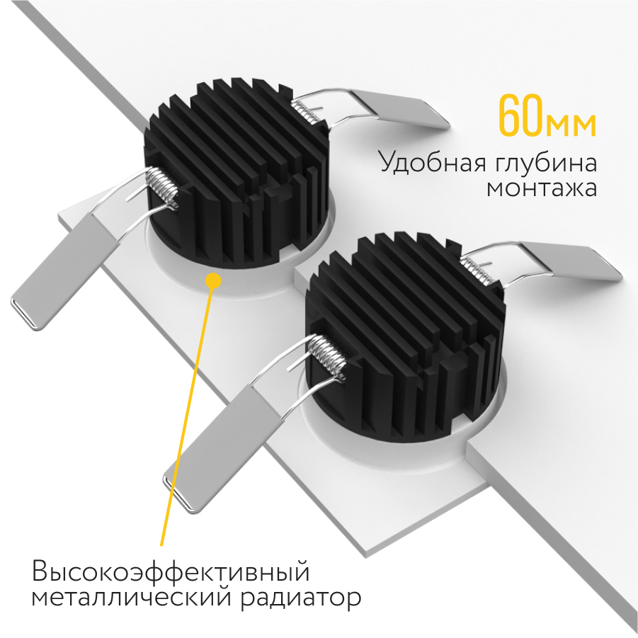 Встраиваемый светодиодный светильник Ledron LOFT SQ2 TRIAC White (9921)